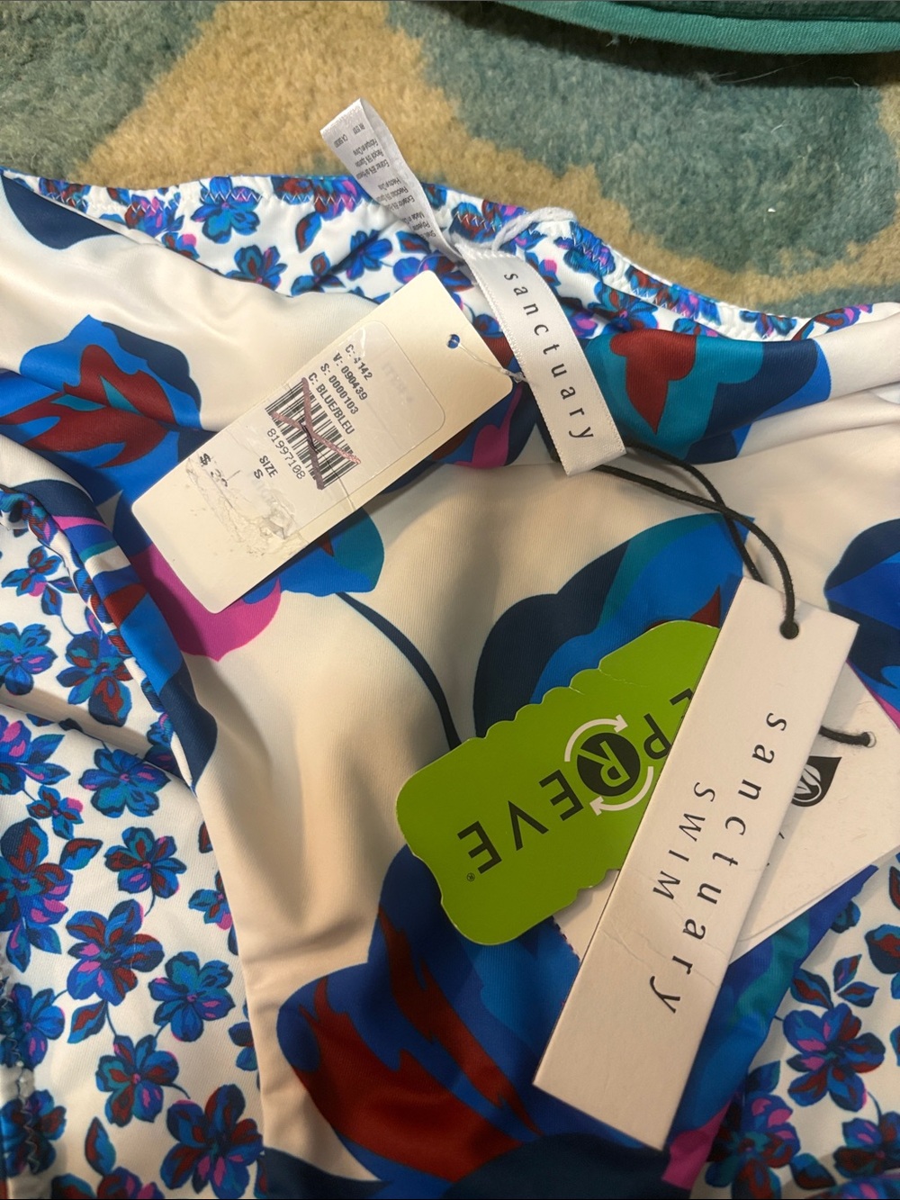Sanctuary Reversible Floral Bikini Bottoms - Blue, Teal & Magenta - Picture 4 of 4